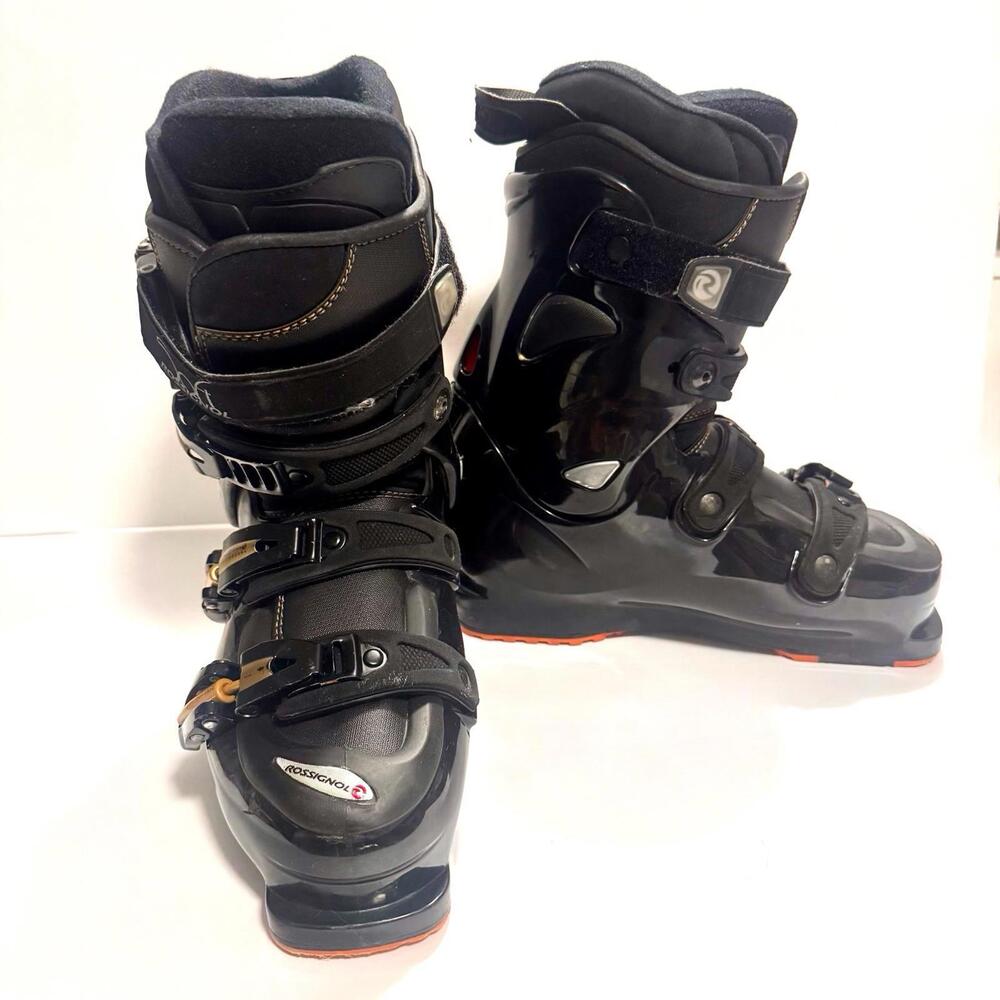 Rossignol Soft Ski Boots Size 24 - 24.5 US 7.5- 8 Black 4 Buckle Alpine Downhill - Picture 2 of 9